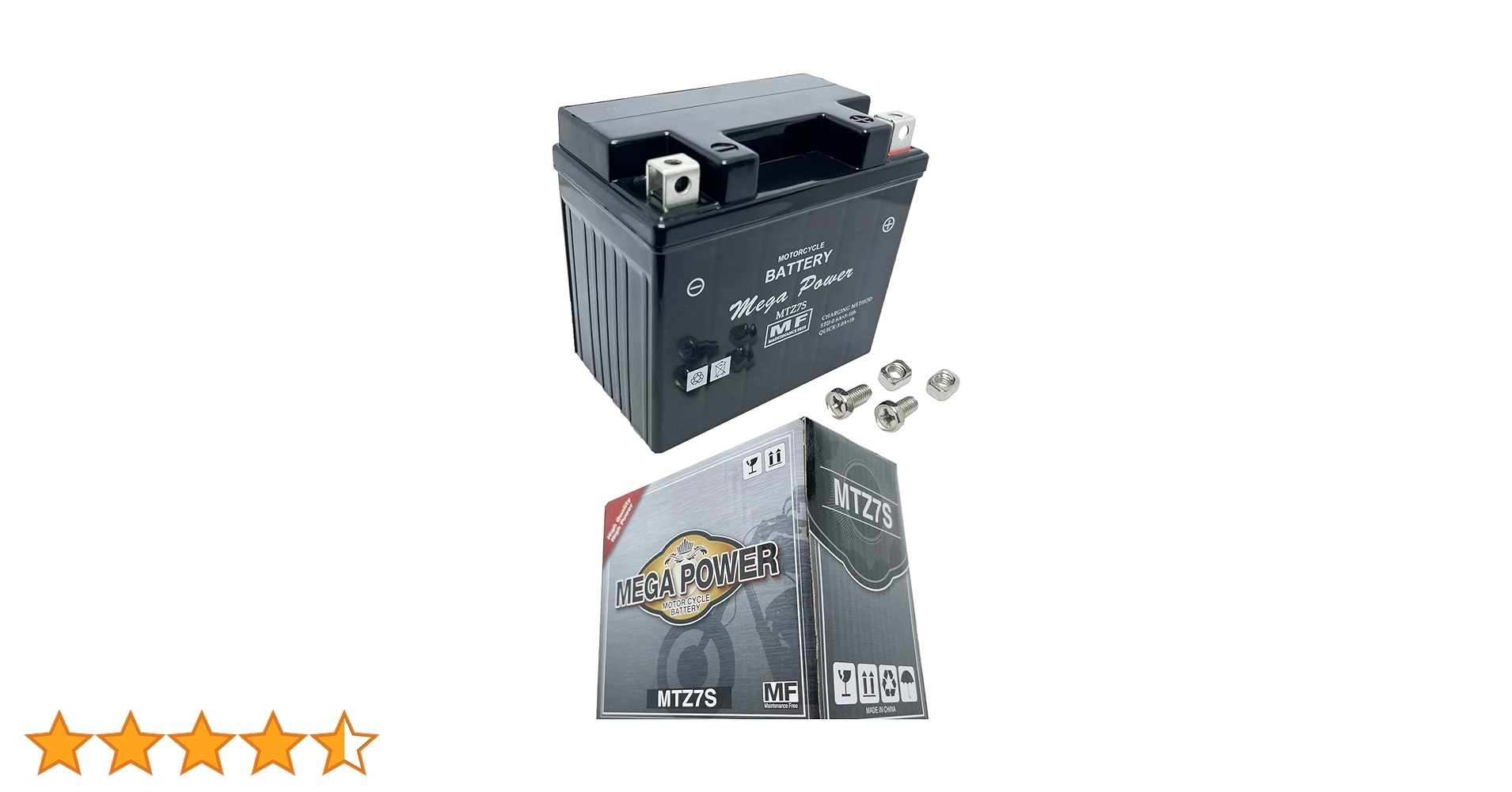 Amazon | メガパワー バイクバッテリー MTZ7S メンテナンスフリー